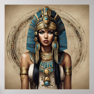 Beautiful Egyptian Woman with Pretty Jewelry Poster
