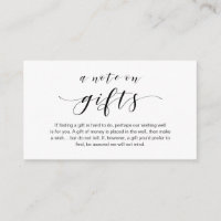 Beautiful Elegance, Black font, A note on gifts