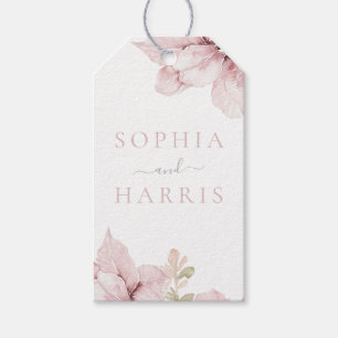 Beautiful Elegance Blush Floral Wedding Gift Tags