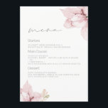 Beautiful Elegance Blush Floral Wedding Menu<br><div class="desc">Beautiful Elegance Blush Floral Wedding Menu

See Matching collection Below in the Niche and Nest store.</div>