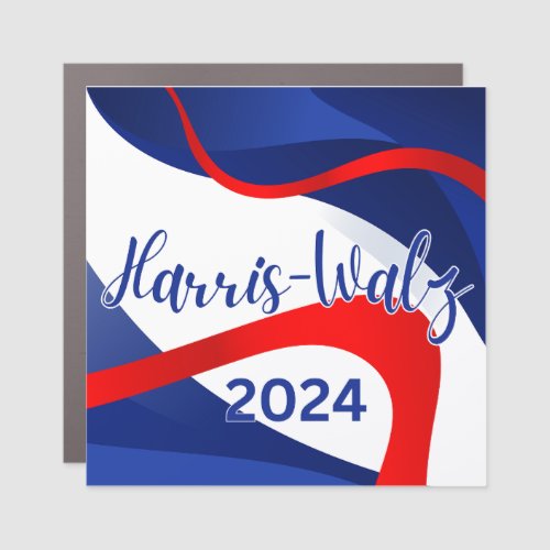 Beautiful Elegant 2024 Election Harris Walz Car Magnet