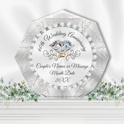 Beautiful Elegant 60 year Wedding Anniversary Gift