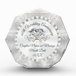 Diamond and Doves 60th Wedding Anniversary Gifts