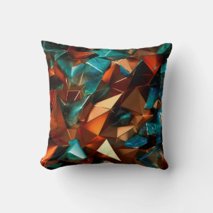 Beautiful, elegant, abstract background with metal throw pillow