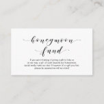 Beautiful Elegant, Black script Honeymoon Fund Enclosure Card<br><div class="desc">This is the Modern Beautiful Elegance Romantic script,  Black calligraphy,  Wedding Honeymoon Fund,  Enclosure Card. You can change the font colours,  and add your wedding details in the matching font / lettering. #TeeshaDerrick</div>