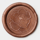 Beautiful Elegant Blossoming Rose Flower Embosser  Wax Seal Sticker (Front)