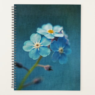 Beautiful Elegant Blue Forget-me-nots Flowers Planner