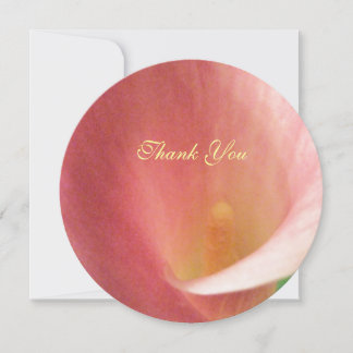 Beautiful Elegant Cala Lily Wedding Thank YOu Card