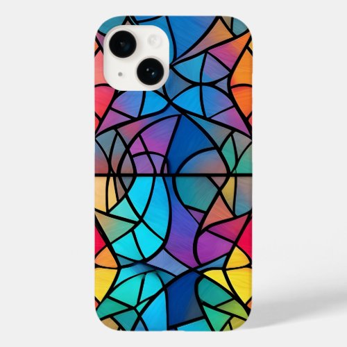 Beautiful Elegant Colorful Stained Glass Pattern Case_Mate iPhone 14 Case