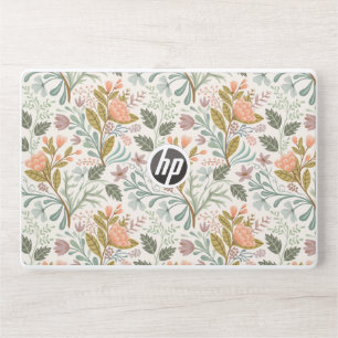 Beautiful elegant colorful vintage floral pattern HP laptop skin