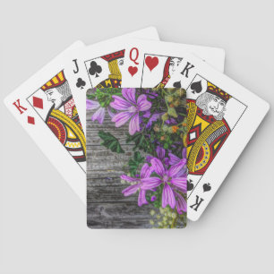 Beautiful Elegant Colorful Wild Flowers Poker Cards