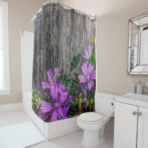 Beautiful Elegant Colorful Wild Flowers Shower Curtain