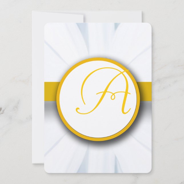 Beautiful Elegant Daisy Wedding Invitation (Front)