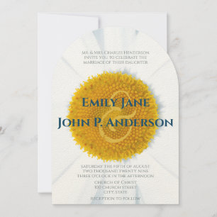 Beautiful Elegant Daisy Wedding Invitation