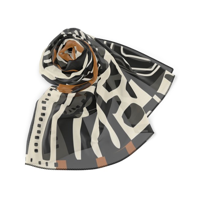 Beautiful Elegant Ethnic African Mud Cloth Scarf (Beautiful Elegant Ethnic African Mud Cloth Scarf)