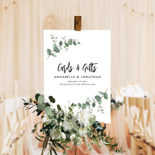 Beautiful elegant eucalyptus cards  gifts wedding foam board