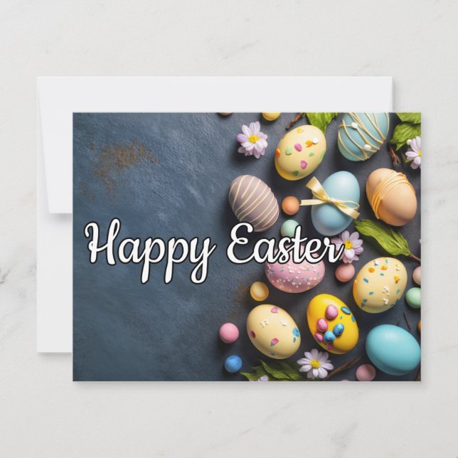 Beautiful Elegant Festive Easter Collage Holiday Card (Front)
