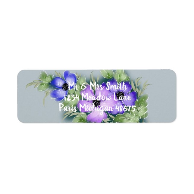 Beautiful elegant Flowers Label (Front)