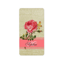 Beautiful  elegant girly monogram vintage roses