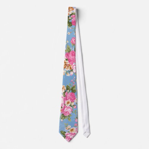 Beautiful elegant girly vintage roses flowers tie