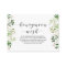 Beautiful Elegant Greenery, Black, Honeymoon Wish
