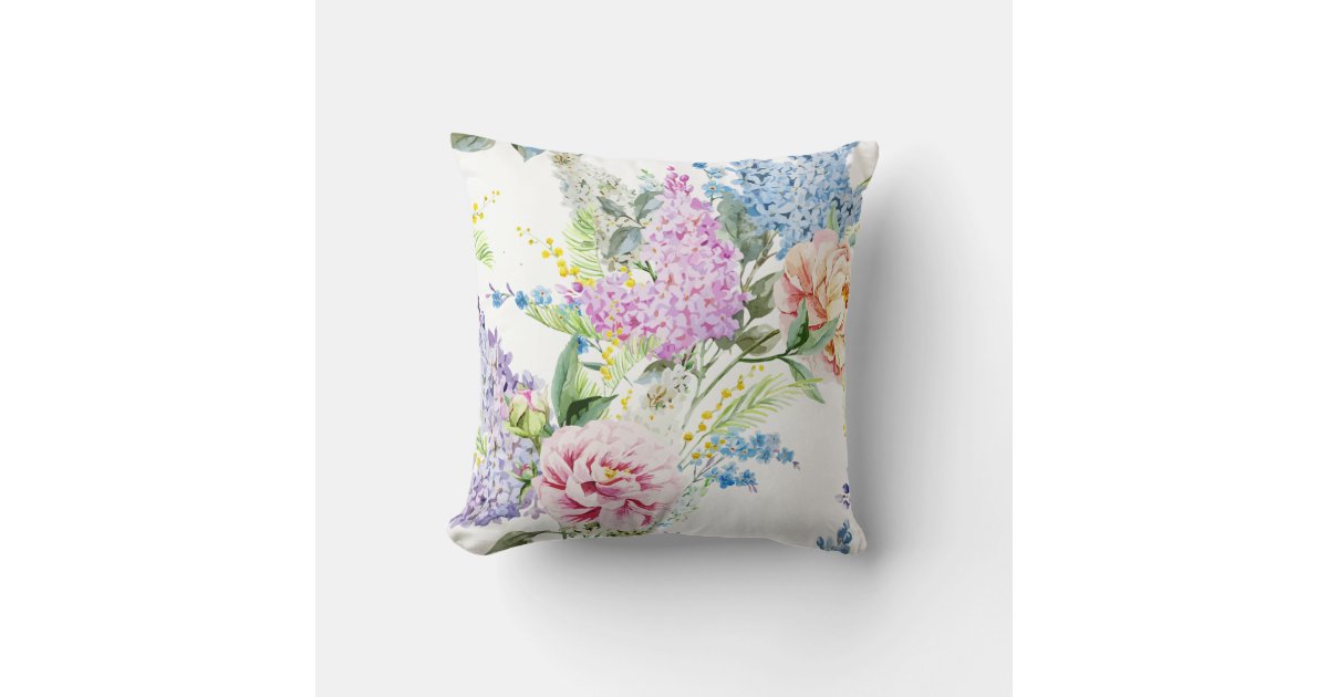 Beautiful & Elegant Hand Painted Throw Pillow Zazzle