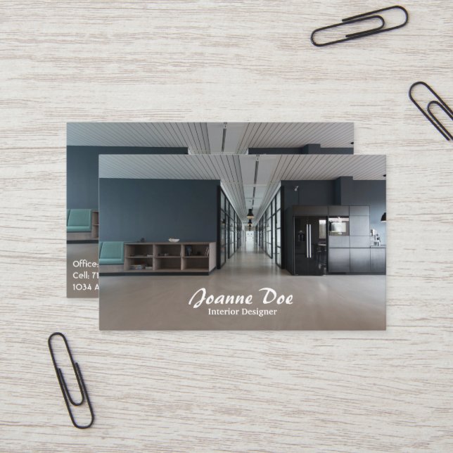 Beautiful Elegant Interior Design Business Card (Front/Back In Situ)