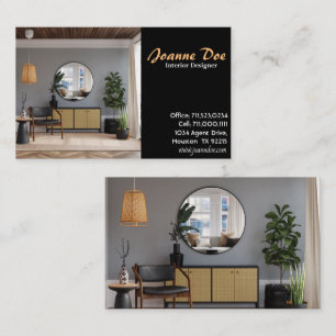 Beautiful Elegant Interior Design Mirror Business Card