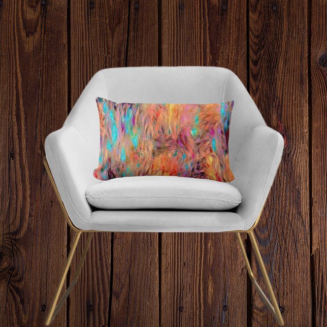 Beautiful Elegant Jewel Tones Seamless Pattern Lumbar Pillow (Creator Uploaded)