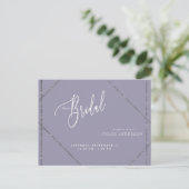 Beautiful Elegant Lavender Bridal Shower Invitation Postcard (Standing Front)