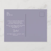 Beautiful Elegant Lavender Bridal Shower Invitation Postcard (Back)