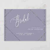 Beautiful Elegant Lavender Bridal Shower Invitation Postcard (Front)