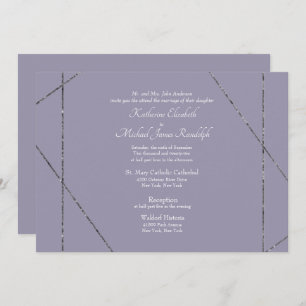 Beautiful Elegant Lavender Wedding II Invitation