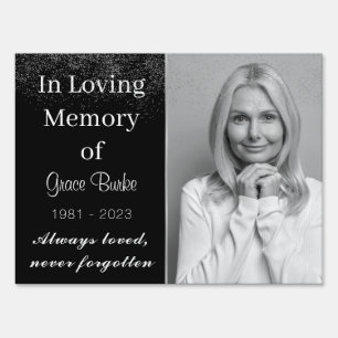 Beautiful Elegant Memorial In Loving Memory Yard Sign