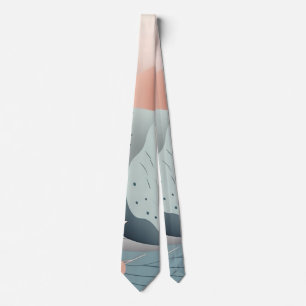 Beautiful elegant pastel leaves design neck tie