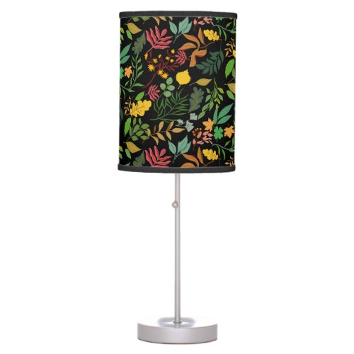 Beautifulelegant pattern of watercolor wildflower table lamp