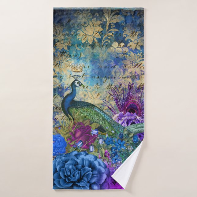 Beautiful Elegant Peacock Peacocks Bath Towel Set (Bath Towel)