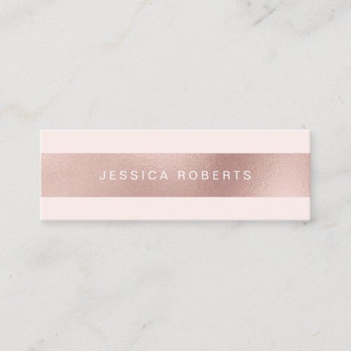 Beautiful Elegant Rose Gold Blush Pink Mini Business Card