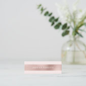 Beautiful Elegant Rose Gold Blush Pink Mini Business Card (Standing Front)