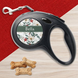 Beautiful Elegant Rustic Floral Country Dog Custom Retractable Pet Leash