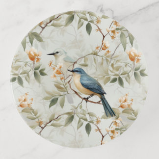 Beautiful Elegant Serving Tray Birds Design