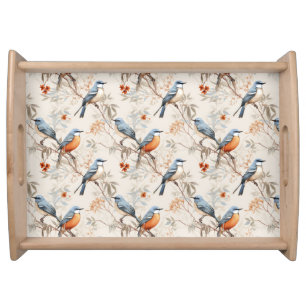 Beautiful Elegant Serving Tray Birds Design