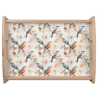 Beautiful Elegant Serving Tray Birds Design