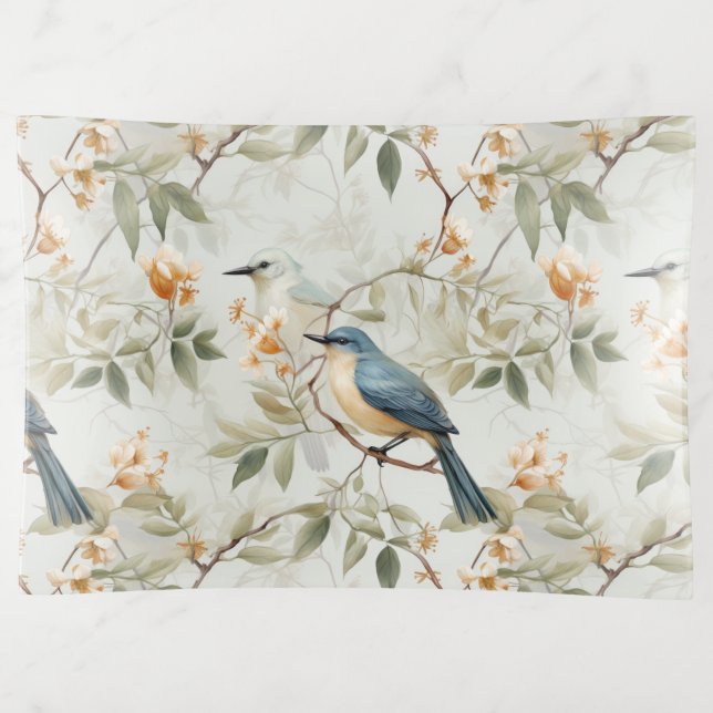 Beautiful Elegant Serving Tray Birds Design (Front)
