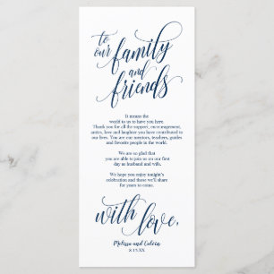 Beautiful Elegant Thank You Place Setting Card