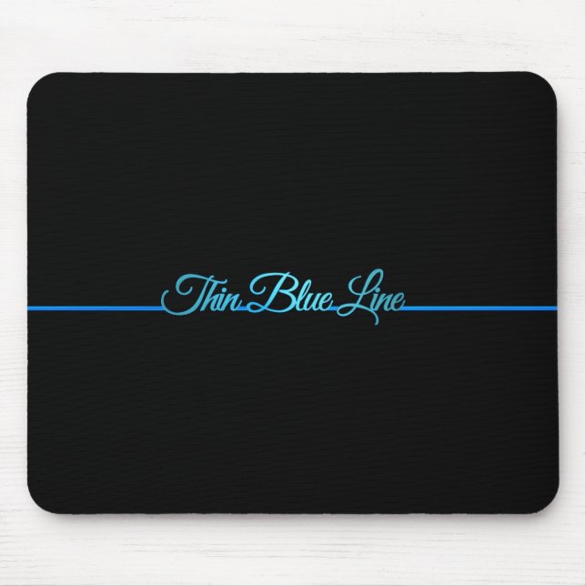 Beautiful Elegant Thin Blue Line Mouse Pad (Front)