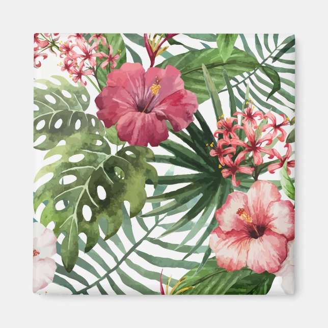 Beautiful & Elegant Tropical Floral | Magnet (Front)