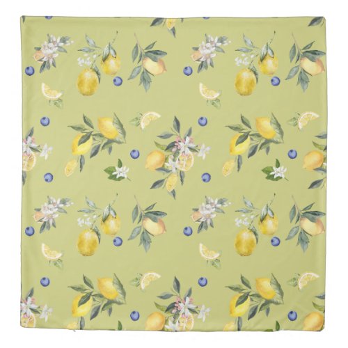 Beautiful  Elegant Watercolour Citrus  Duvet Cover