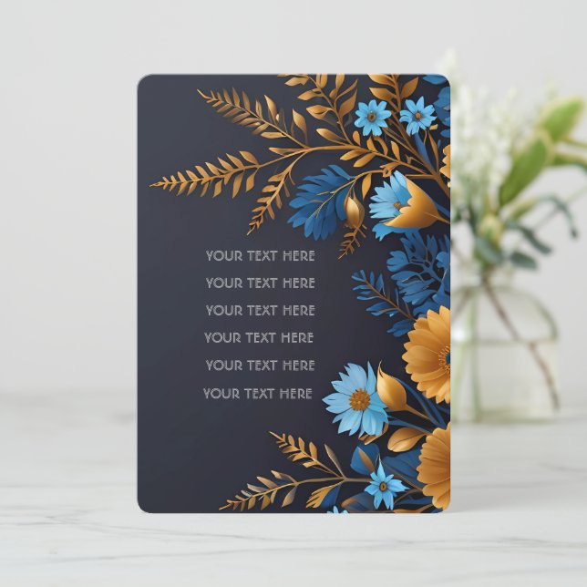 Beautiful elegant wedding invitation design  (Standing Front)