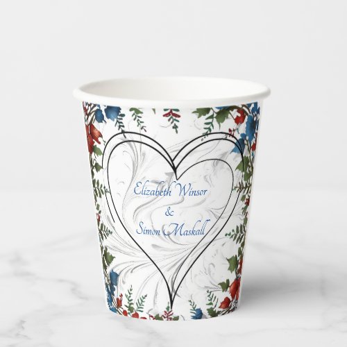 Beautifulelegant  whimsical wedding themed decor paper cups